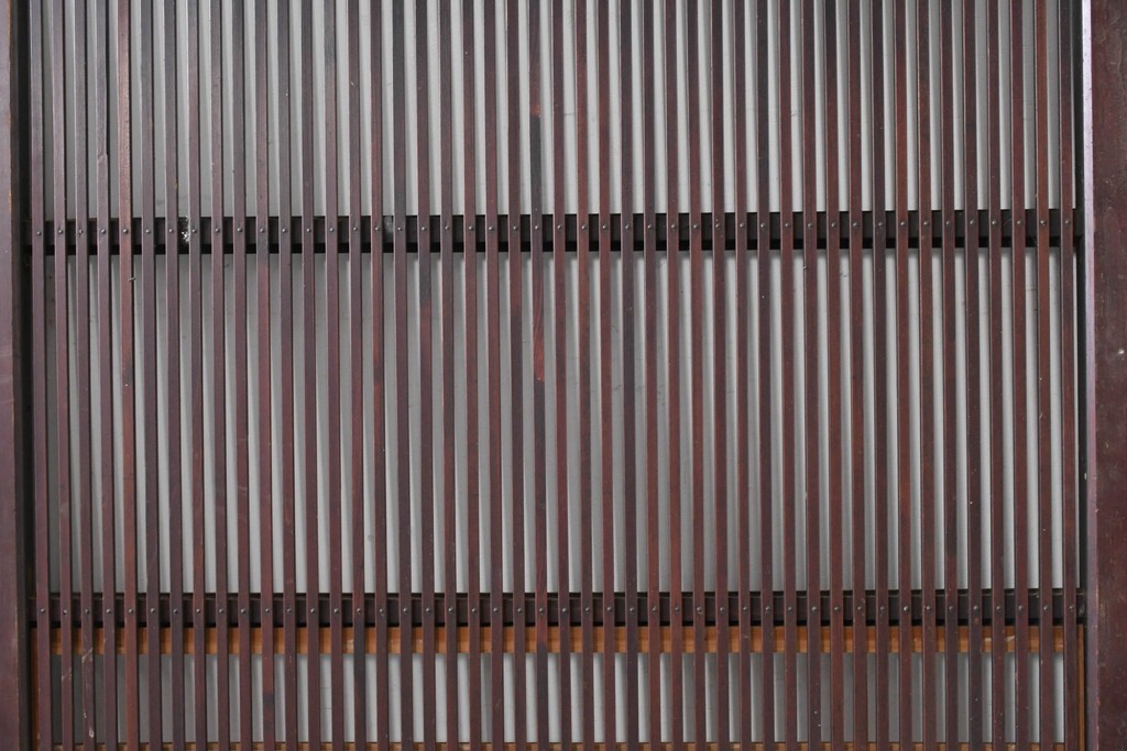 和製アンティーク　大正期から昭和初期　細やかな縦格子が美しい格子戸4枚セット　(R-086601)