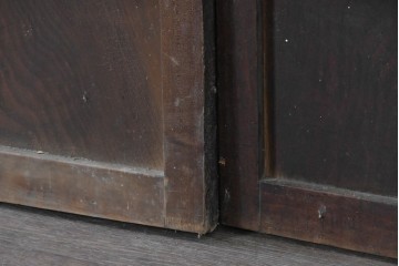 和製アンティーク　大正期から昭和初期　細やかな縦格子が美しい格子戸4枚セット　(R-086601)