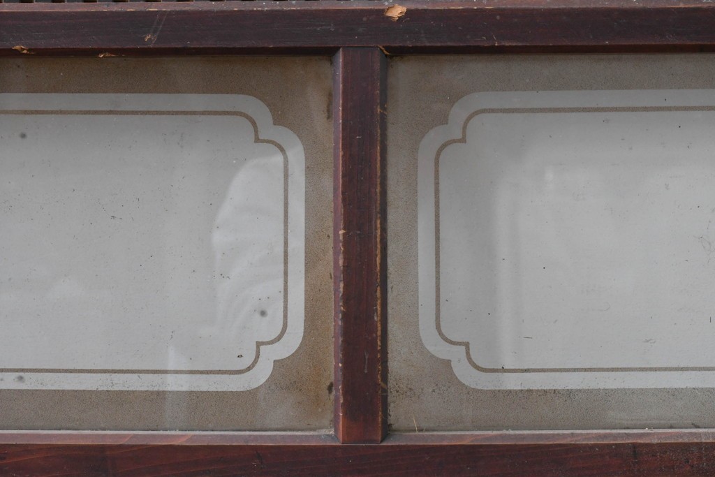 和製アンティーク　大正期から昭和初期　細やかな縦格子が美しい格子戸4枚セット　(R-086602)