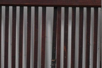 和製アンティーク　大正期から昭和初期　細やかな縦格子が美しい格子戸4枚セット　(R-086602)