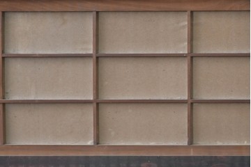 和製アンティーク　大正期から昭和初期　細やかな縦格子が美しい格子戸4枚セット　(R-086602)