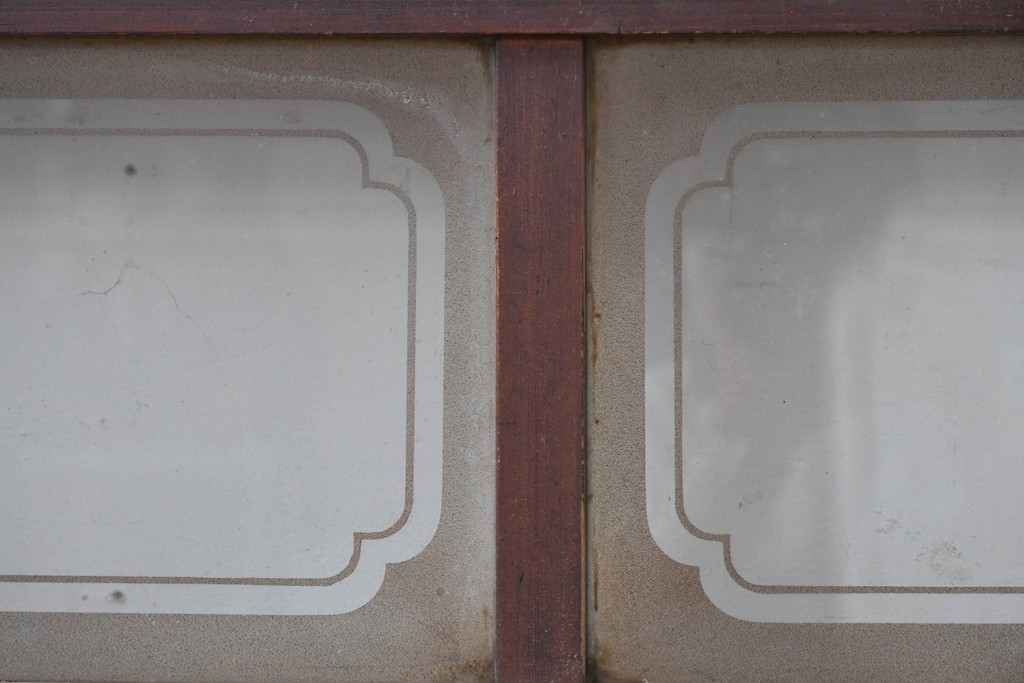 和製アンティーク　大正期から昭和初期　細やかな縦格子が美しい格子戸4枚セット　(R-086602)