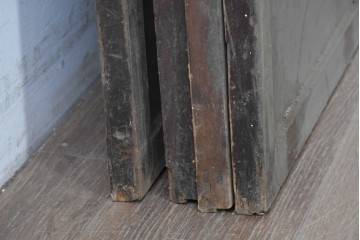 和製アンティーク　大正期から昭和初期　細やかな縦格子が美しい格子戸4枚セット　(R-086602)