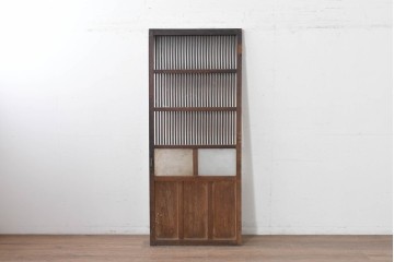 アンティーク建具　昭和初期　格子の美しい風合い豊かな格子戸1枚　(R-086604)
