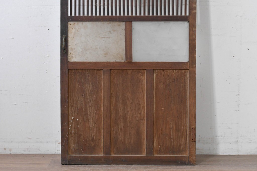 アンティーク建具　昭和初期　格子の美しい風合い豊かな格子戸1枚　(R-086604)