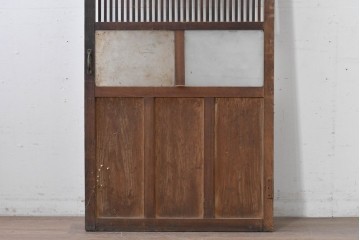 アンティーク建具　昭和初期　格子の美しい風合い豊かな格子戸1枚　(R-086604)