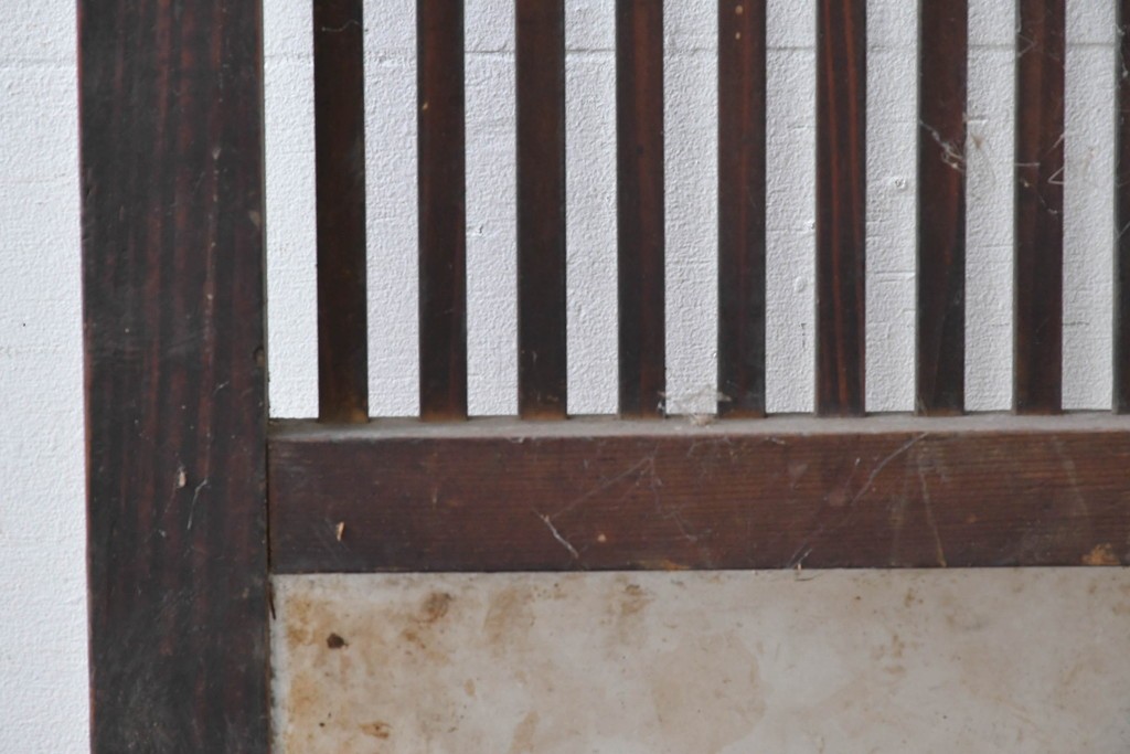 アンティーク建具　昭和初期　格子の美しい風合い豊かな格子戸1枚　(R-086604)