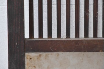 アンティーク建具　昭和初期　格子の美しい風合い豊かな格子戸1枚　(R-086604)