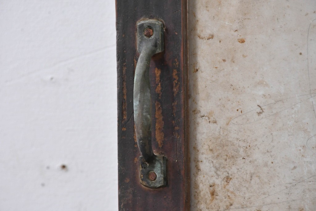 アンティーク建具　昭和初期　格子の美しい風合い豊かな格子戸1枚　(R-086604)