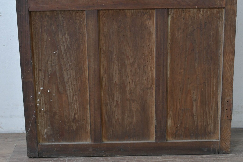 アンティーク建具　昭和初期　格子の美しい風合い豊かな格子戸1枚　(R-086604)