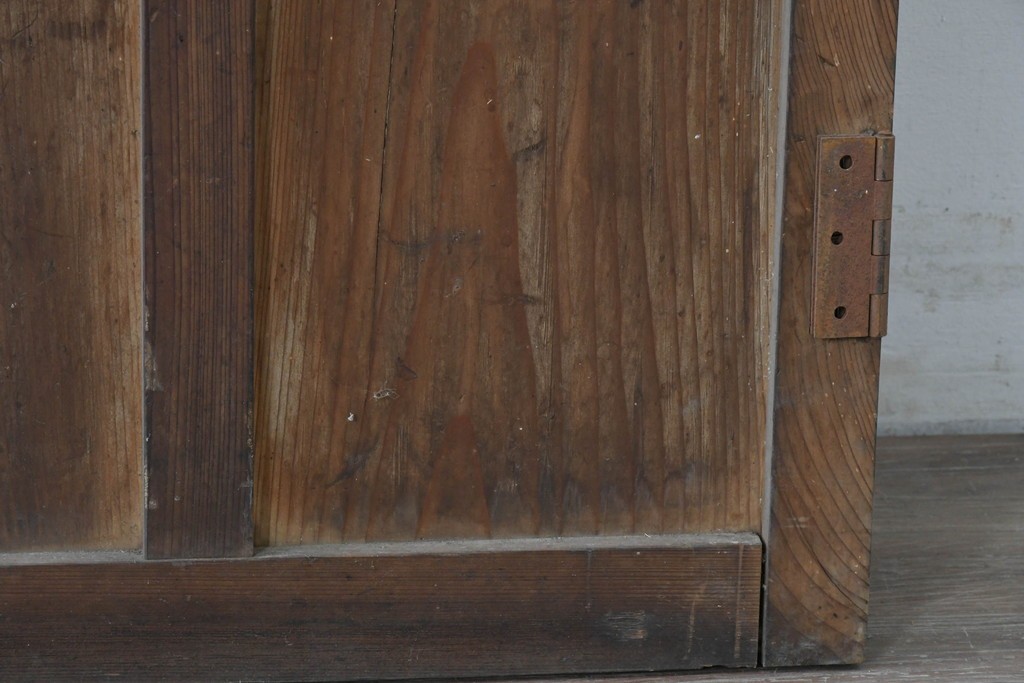 アンティーク建具　昭和初期　格子の美しい風合い豊かな格子戸1枚　(R-086604)