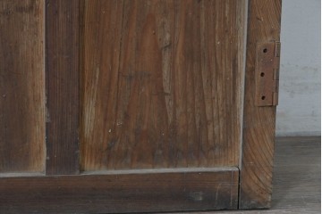 アンティーク建具　昭和初期　格子の美しい風合い豊かな格子戸1枚　(R-086604)