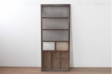 アンティーク建具　昭和初期　格子の美しい風合い豊かな格子戸1枚　(R-086604)