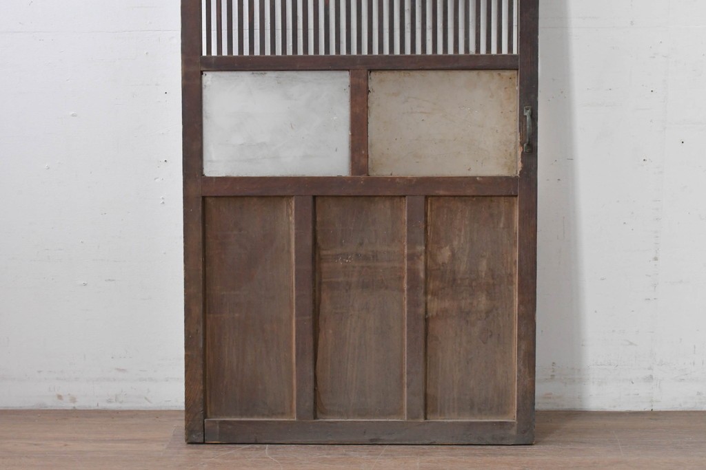 アンティーク建具　昭和初期　格子の美しい風合い豊かな格子戸1枚　(R-086604)