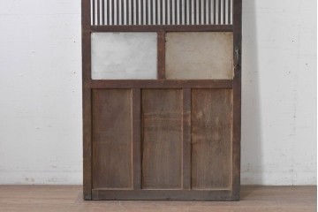 アンティーク建具　昭和初期　格子の美しい風合い豊かな格子戸1枚　(R-086604)