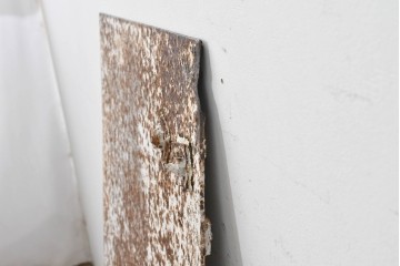 アンティーク建具　大正から昭和初期　無骨な風合いの錆びた鉄扉1枚　(R-086605)