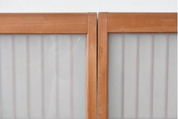 和製ヴィンテージ　上手物!!　昭和中期　松竹梅、鶴亀図の書院戸4枚セット　(R-086607)