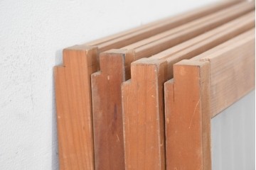 和製ヴィンテージ　上手物!!　昭和中期　松竹梅、鶴亀図の書院戸4枚セット　(R-086607)