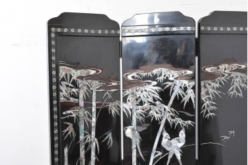 アジアンヴィンテージ　高級品　螺鈿細工が美しい衝立て　定価約180万円　(R-086609)