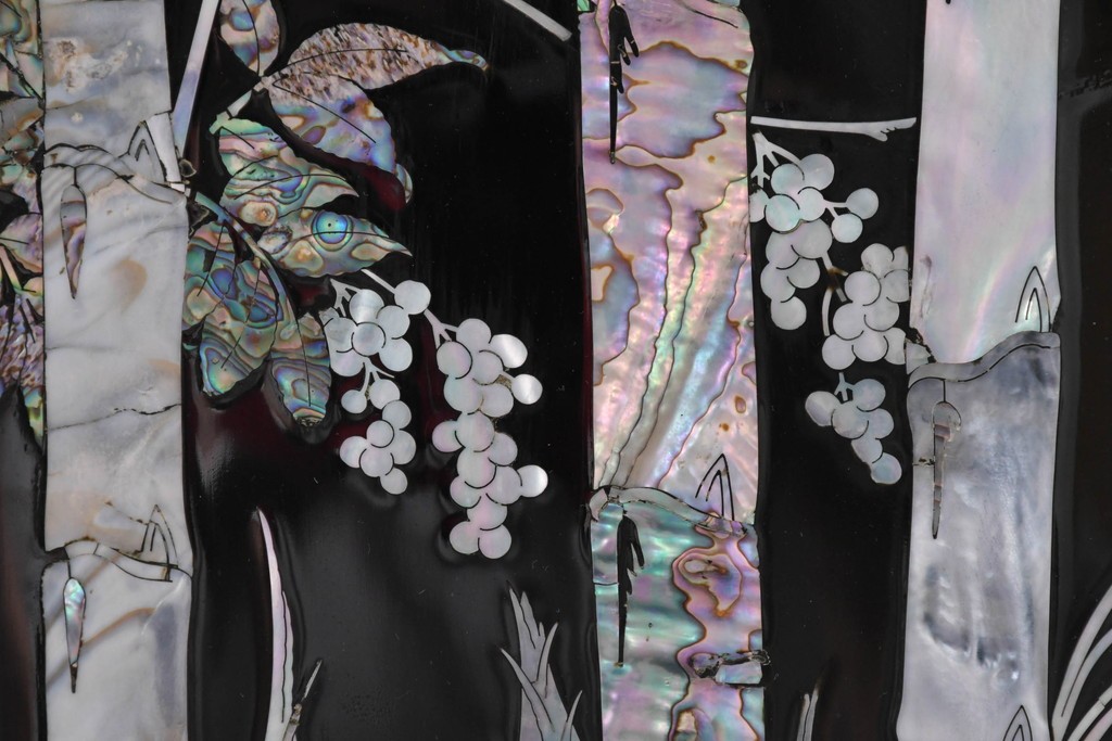 アジアンヴィンテージ　高級品　螺鈿細工が美しい衝立て　定価約180万円　(R-086609)