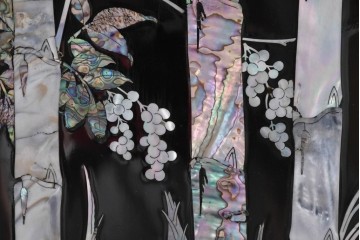 アジアンヴィンテージ　高級品　螺鈿細工が美しい衝立て　定価約180万円　(R-086609)