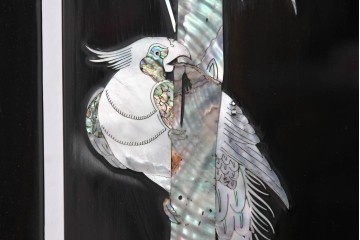 アジアンヴィンテージ　高級品　螺鈿細工が美しい衝立て　定価約180万円　(R-086609)