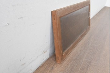 ヴィンテージ建具　昭和中期　端正な印象の組子格子をあしらった両面ガラスの欄間1枚　(R-086611)