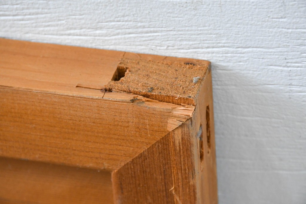 ヴィンテージ建具　昭和後期　松・竹・梅の彫刻入り組子欄間2枚セット　(R-086615)