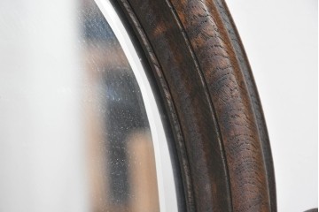 中古　別途有料でデスクにもリメイク可能!!　神戸洋家具　楢(ナラ)材　クラシカルな彫刻入りのドレッサー　(R-086623)