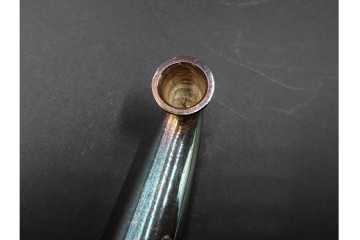 純銀製　象嵌　松鷹図・鯉図・梅鳥図の意匠豊かな煙管3点セット　共箱付き　(R-086642)