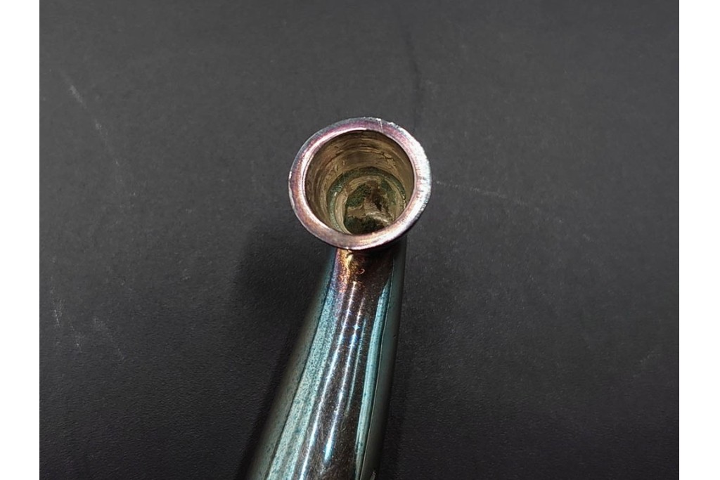 純銀製　象嵌　繊細な草花図・花蝶図の彫刻が美しい煙管3点セット　共箱付き　(R-086643)