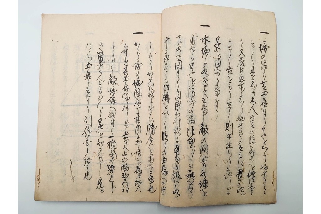 江戸期　渡辺千秋蔵書　「城取縄張」　城郭構造や縄張りの考え方を図解した和本　(R-086646)