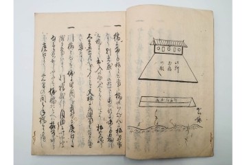 江戸期　渡辺千秋蔵書　「城取縄張」　城郭構造や縄張りの考え方を図解した和本　(R-086646)
