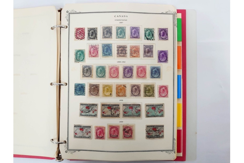 1857年～　カナダの色々な図案が並ぶ未使用&使用済の切手セット　(R-086647)