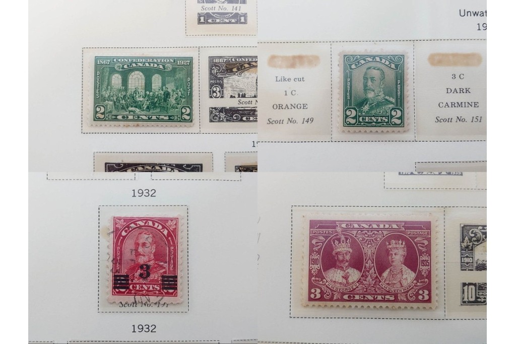 1857年～　カナダの色々な図案が並ぶ未使用&使用済の切手セット　(R-086647)