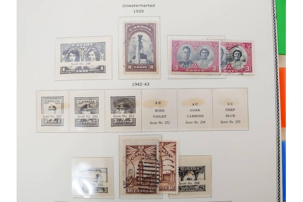 1857年～　カナダの色々な図案が並ぶ未使用&使用済の切手セット　(R-086647)