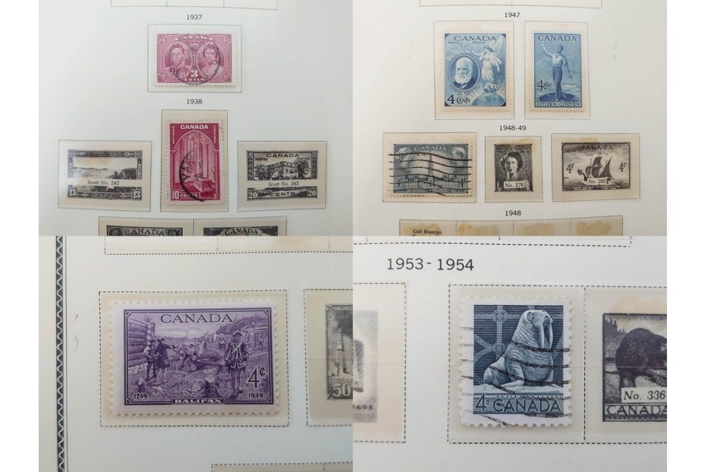 1857年～　カナダの色々な図案が並ぶ未使用&使用済の切手セット　(R-086647)