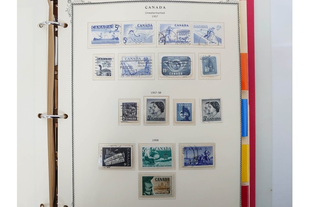 1857年～　カナダの色々な図案が並ぶ未使用&使用済の切手セット　(R-086647)