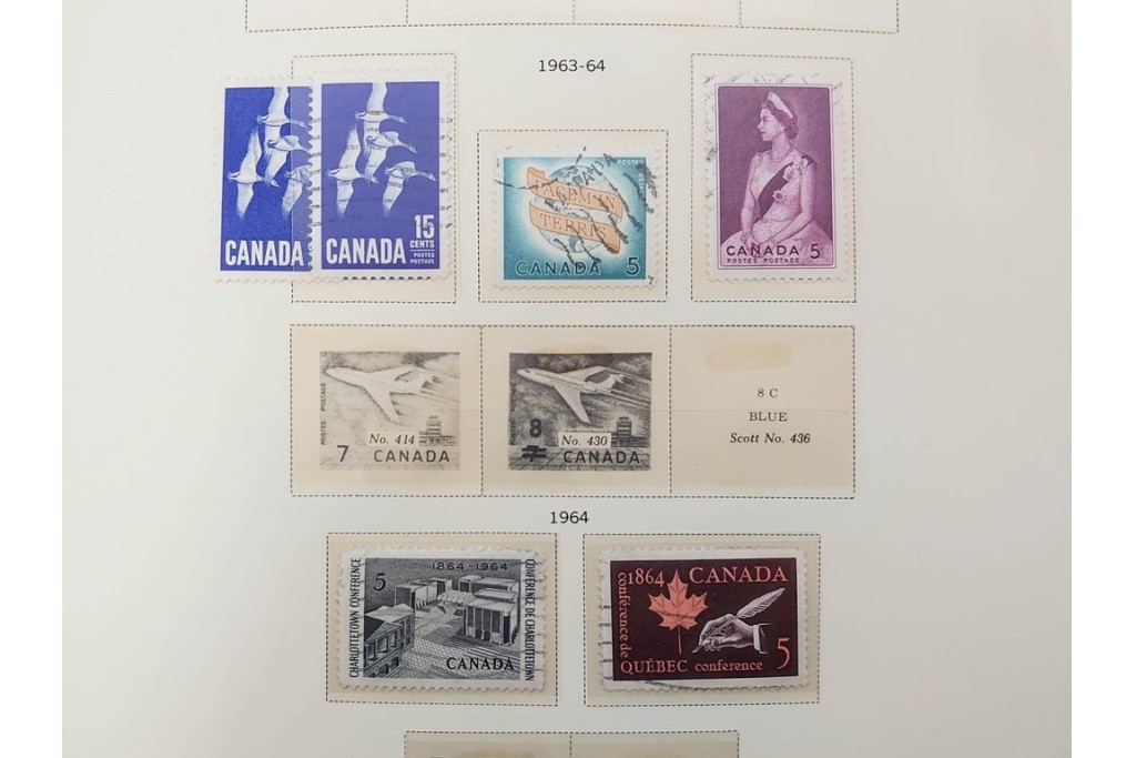 1857年～　カナダの色々な図案が並ぶ未使用&使用済の切手セット　(R-086647)