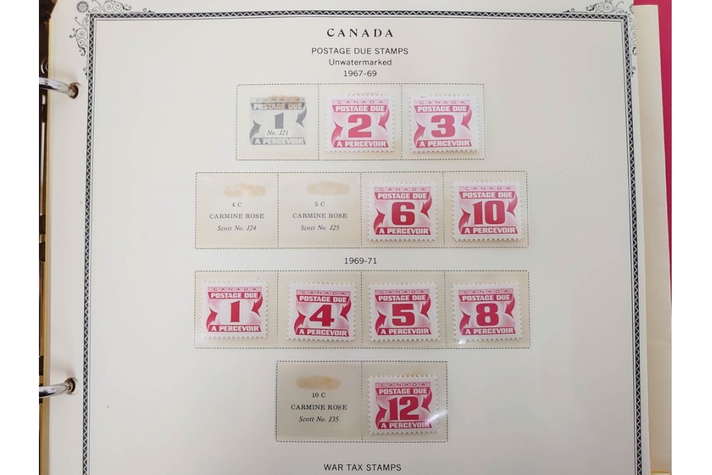 1857年～　カナダの色々な図案が並ぶ未使用&使用済の切手セット　(R-086647)