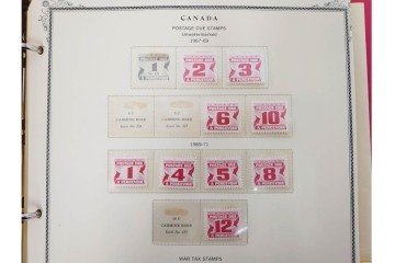 1857年～　カナダの色々な図案が並ぶ未使用&使用済の切手セット　(R-086647)