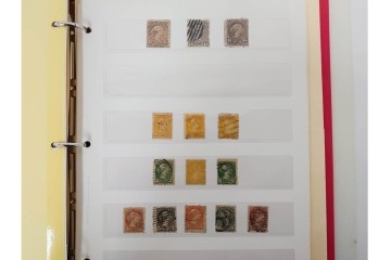 1857年～　カナダの色々な図案が並ぶ未使用&使用済の切手セット　(R-086647)