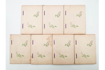 明治25年　木梨恒充 著　「八江萩名所図画」　江戸末期の萩の名所を記した地誌　全7冊揃　帙付き　(R-086648)