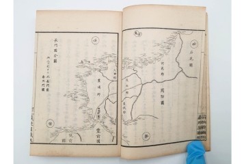 明治25年　木梨恒充 著　「八江萩名所図画」　江戸末期の萩の名所を記した地誌　全7冊揃　帙付き　(R-086648)