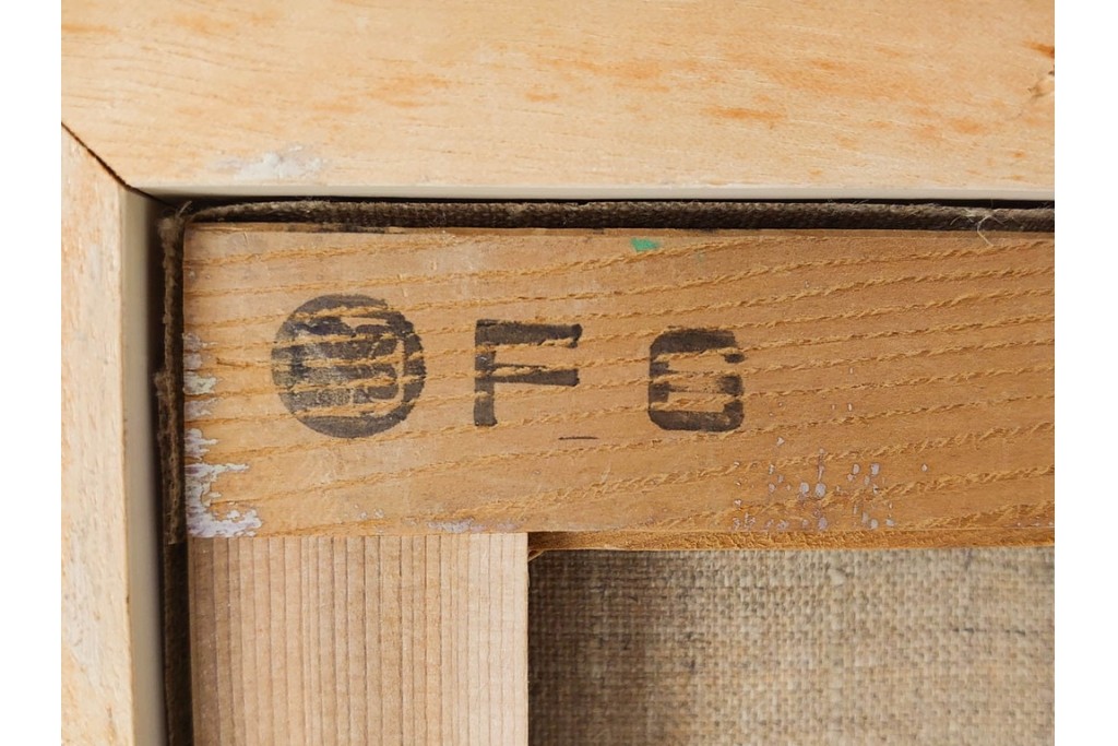 真作　稲垣久治作　F6号(6号)　「花の季節」　花器に生けた花々を柔らかな筆致で描いた油彩絵画　(R-086650)