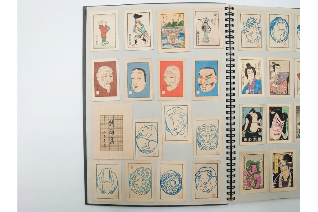 中国輸出用・日本など　大判サイズあり　木版画や神社のデザインが面白いマッチラベル273枚セット　ファイル付き　(R-086652)