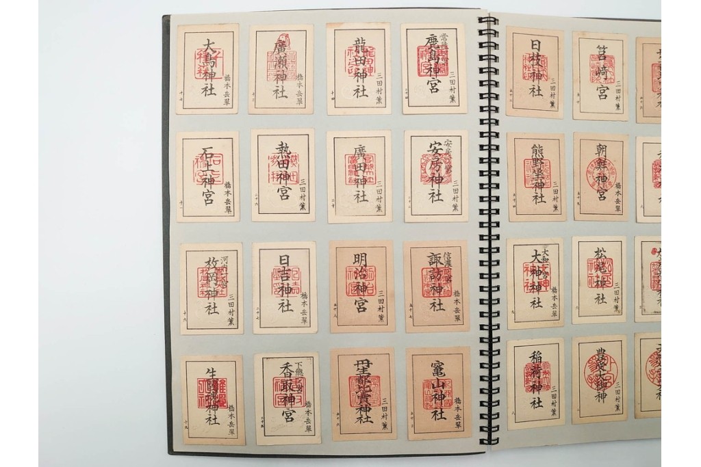 中国輸出用・日本など　大判サイズあり　木版画や神社のデザインが面白いマッチラベル273枚セット　ファイル付き　(R-086652)