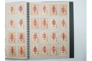 中国輸出用・日本など　大判サイズあり　木版画や神社のデザインが面白いマッチラベル273枚セット　ファイル付き　(R-086652)