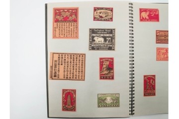 中国輸出用・日本など　大判サイズあり　木版画や神社のデザインが面白いマッチラベル273枚セット　ファイル付き　(R-086652)