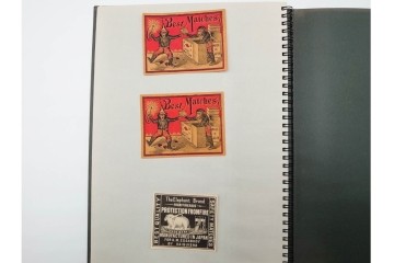 中国輸出用・日本など　大判サイズあり　木版画や神社のデザインが面白いマッチラベル273枚セット　ファイル付き　(R-086652)